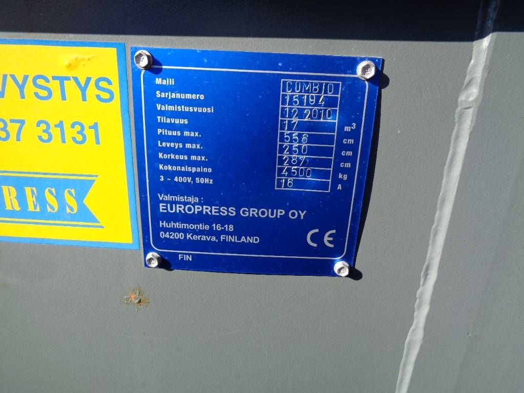 Europress Combio 17m3 lednice Lumikko bioodpad kuva 4