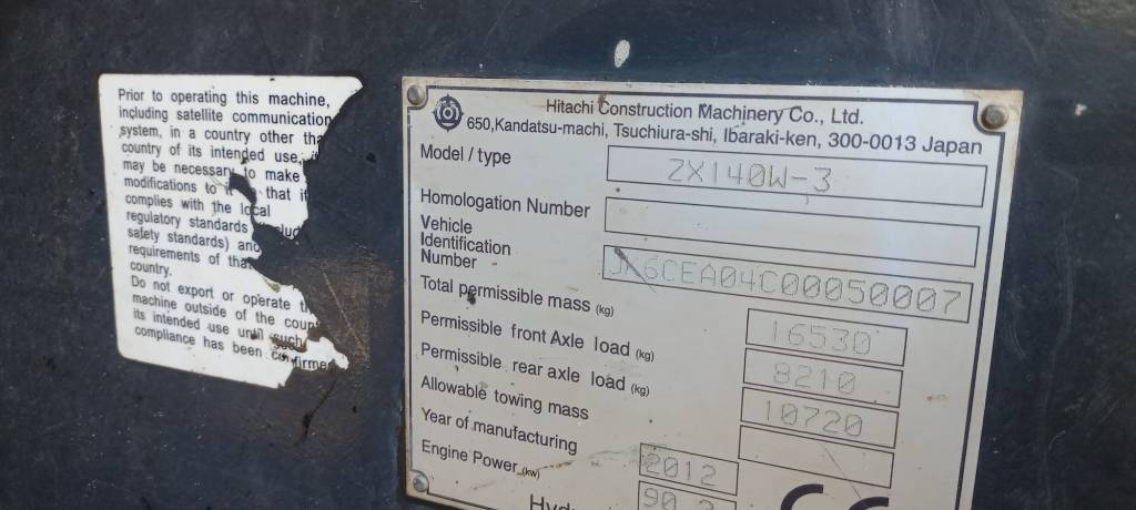 Hitachi ZX 140 W kuva 10