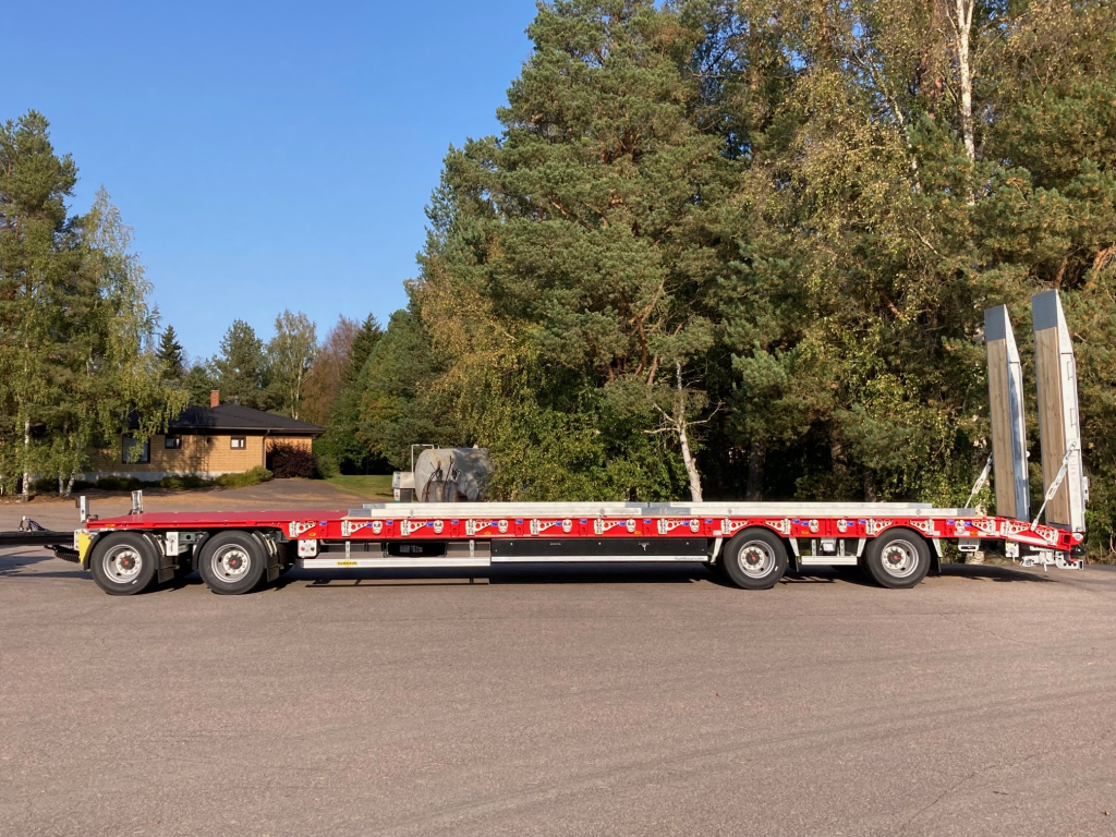 HUMBAUR 4-AKSELINEN + 12,2M SUORA KANSI, LEVIKKEET + HYDRAULISET AJOSILLAT kuva 2