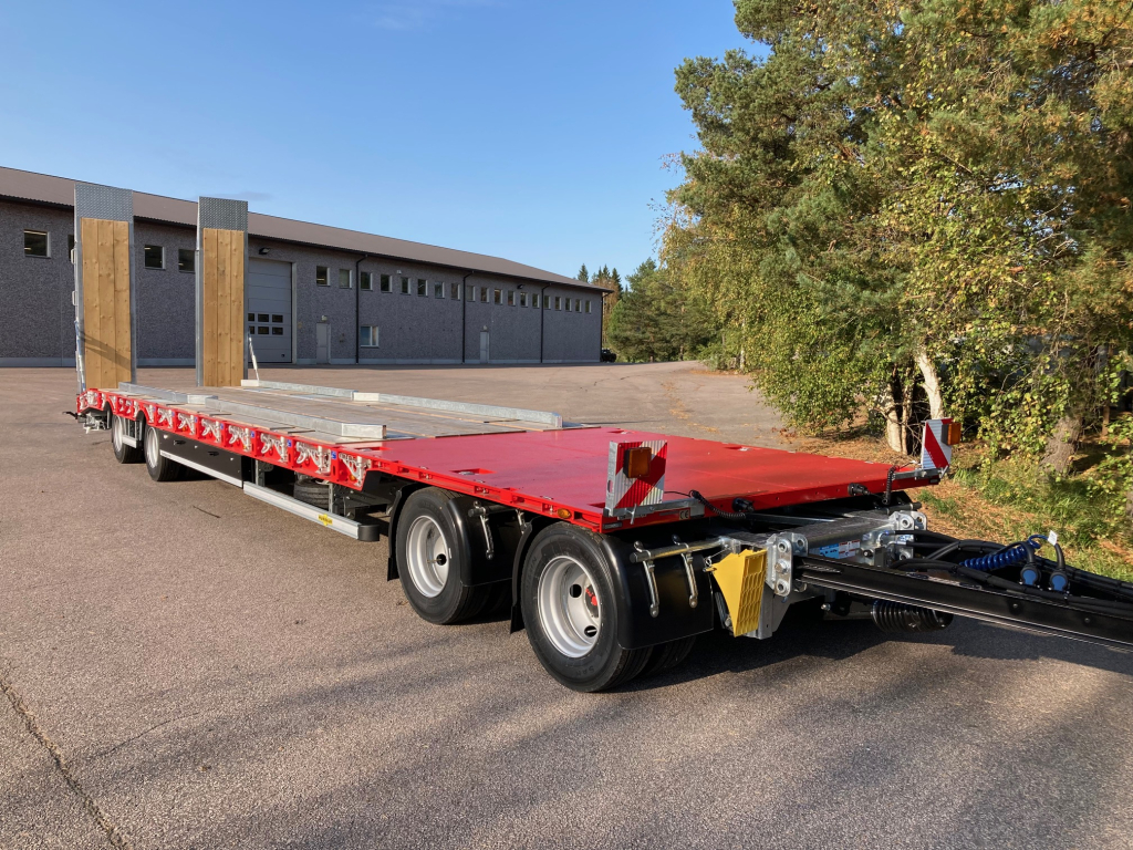 HUMBAUR 4-AKSELINEN + 12,2M SUORA KANSI, LEVIKKEET + HYDRAULISET AJOSILLAT kuva 4