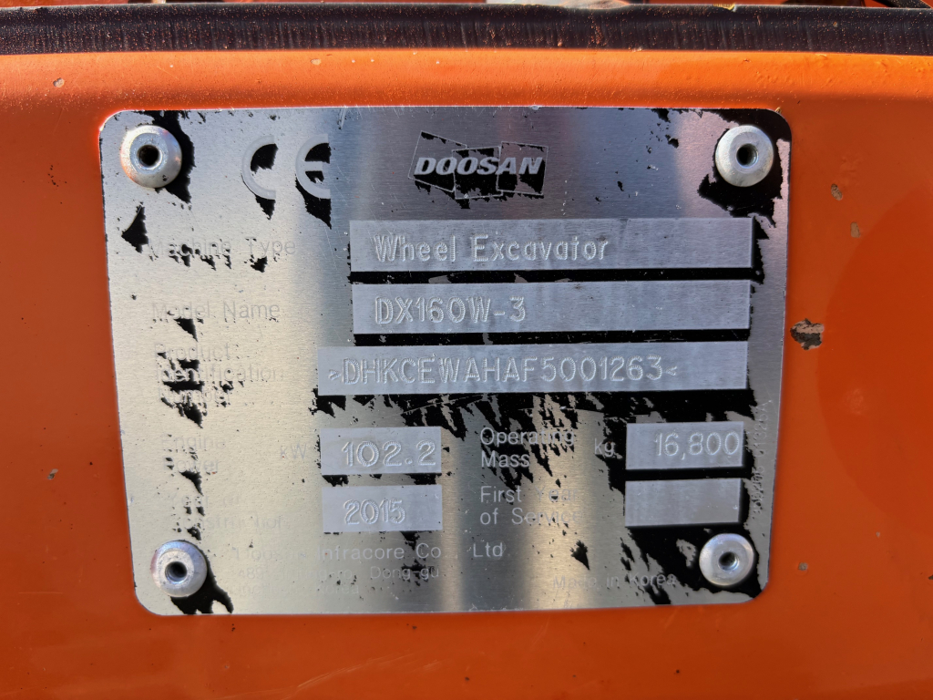 DOOSAN DX160W-3 Raupenmaschine + Fett + Heizung + Probo Indexator R6 mit Zange kuva 16