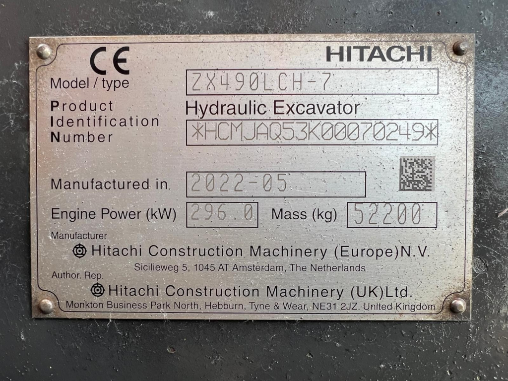 HITACHI ZAXIS490LC-7 + 600MM TRASY + HYDRAULICKÉ KLADIVO + KAMERY + ETC kuva 14