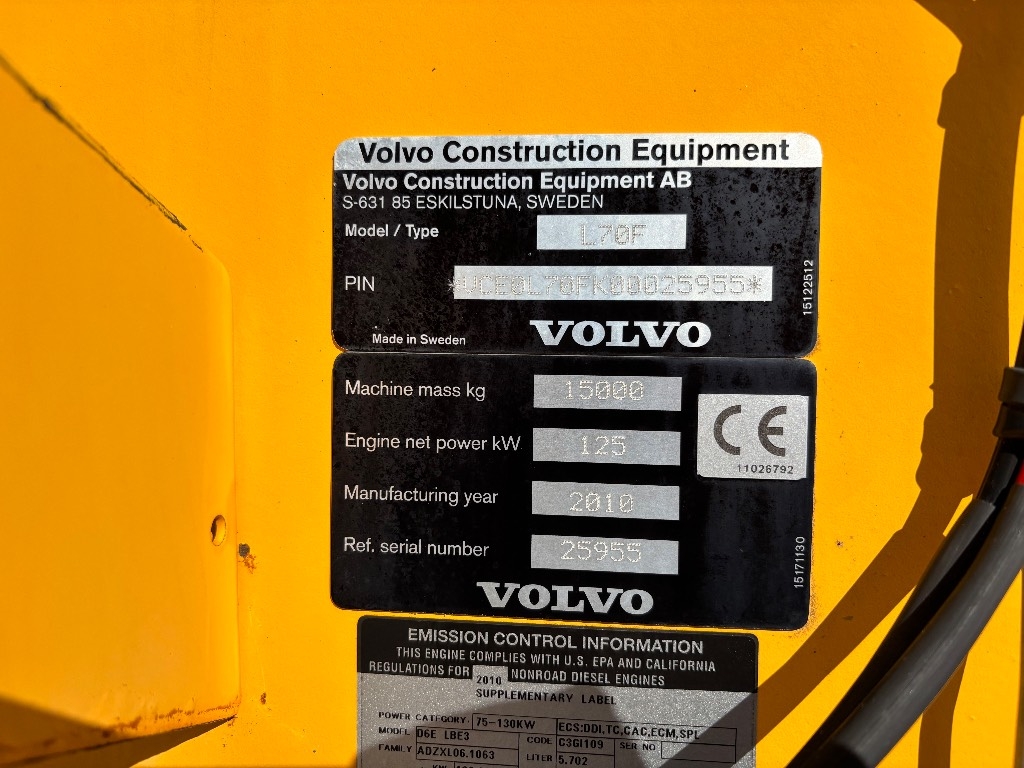 Volvo L 70 F / 4.äs hyd, CDC, BSS, Hyd. pointes, seau kuva 11