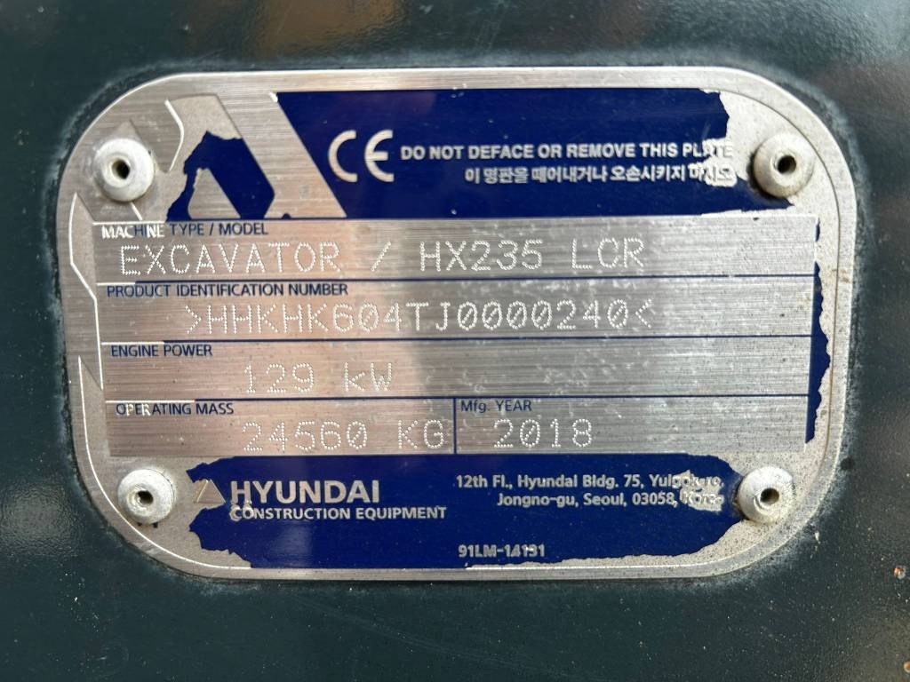 现代 HX 235 LCR /Rototilt R8、润滑脂、加热器。 kuva 18