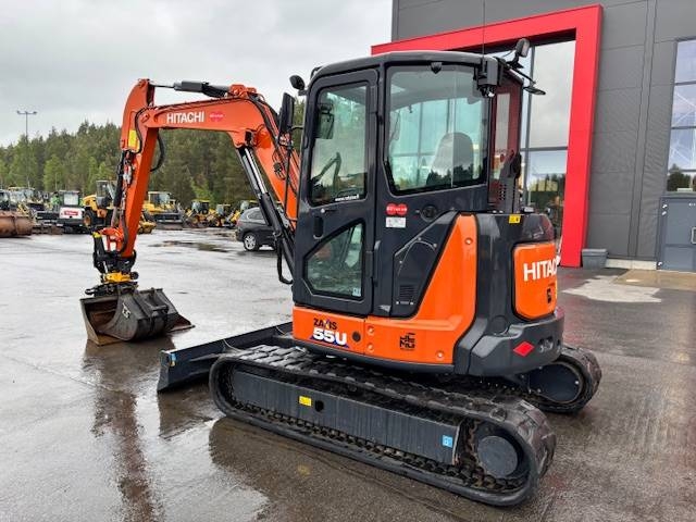 Hitachi ZX 55 U-6 / Engcon + Pliers, Grease, 3 Buckets kuva 2