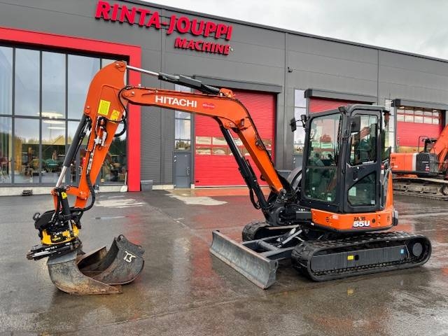 Hitachi ZX 55 U-6 / Engcon + Pliers, Grease, 3 Buckets kuva 4
