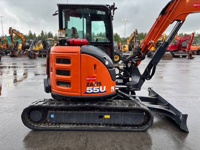 Hitachi ZX 55 U-6 / Engcon + Pliers, Grease, 3 Buckets kuva 7