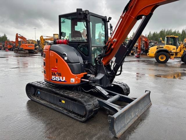 Hitachi ZX 55 U-6 / Engcon + Pliers, Grease, 3 Buckets kuva 8