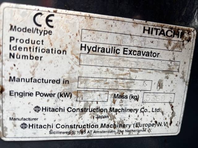 Hitachi ZX 55 U-6 / Engcon + Pliers, Grease, 3 Buckets kuva 19
