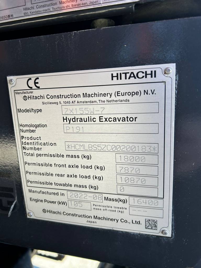 Hitachi ZX 155 W-7 / Suurepärane masin, V etapp, määre! kuva 13