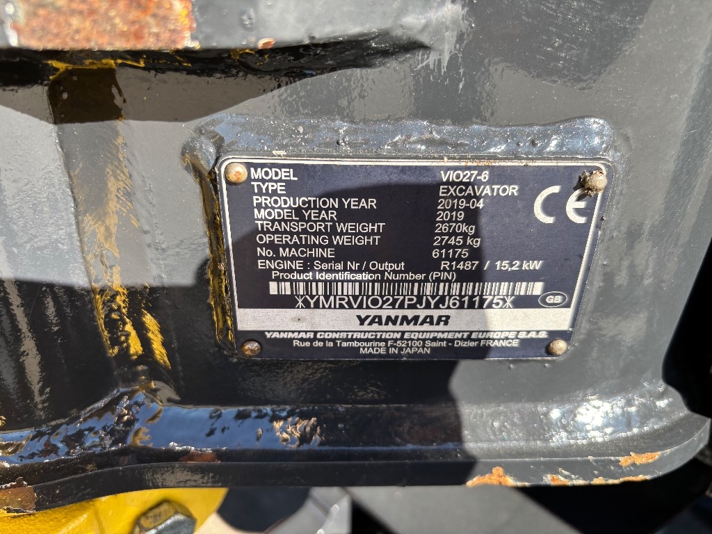 Yanmar Vio 27 / Kā jauns, 2 spaiņi, Tilter kuva 7